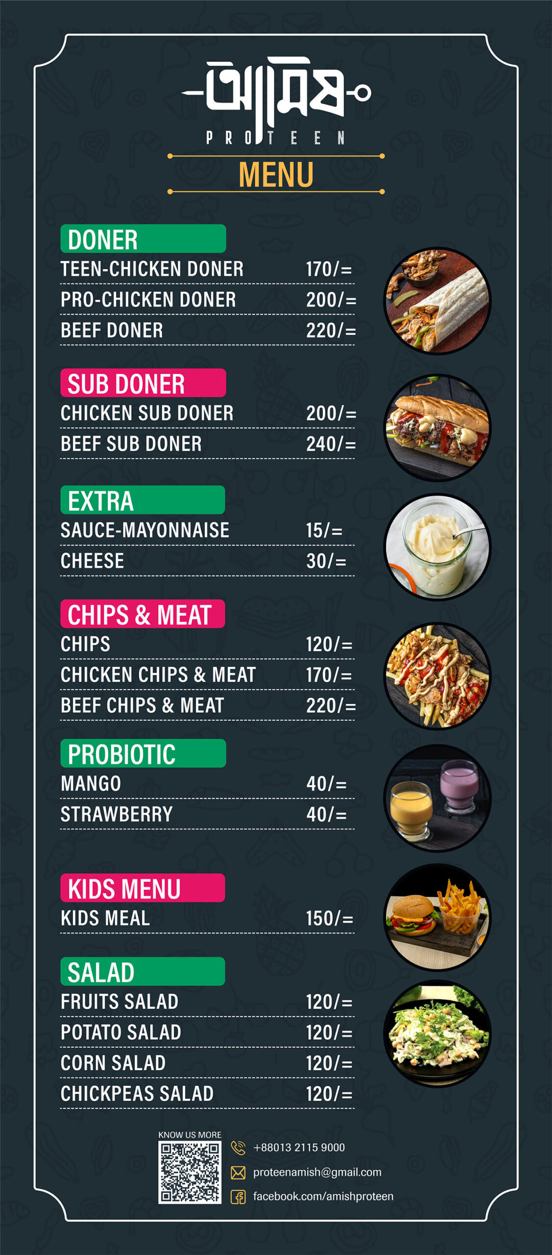 Amish Proteen Restaurant Menu Price